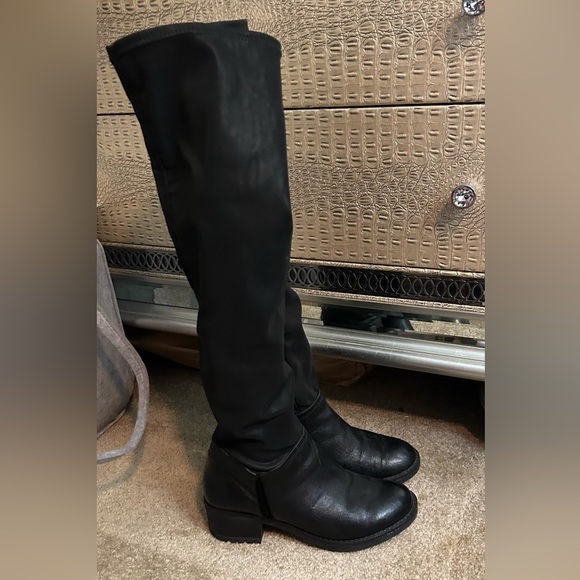 MJUS Black Tall Leather Boots - Picture 2 of 12